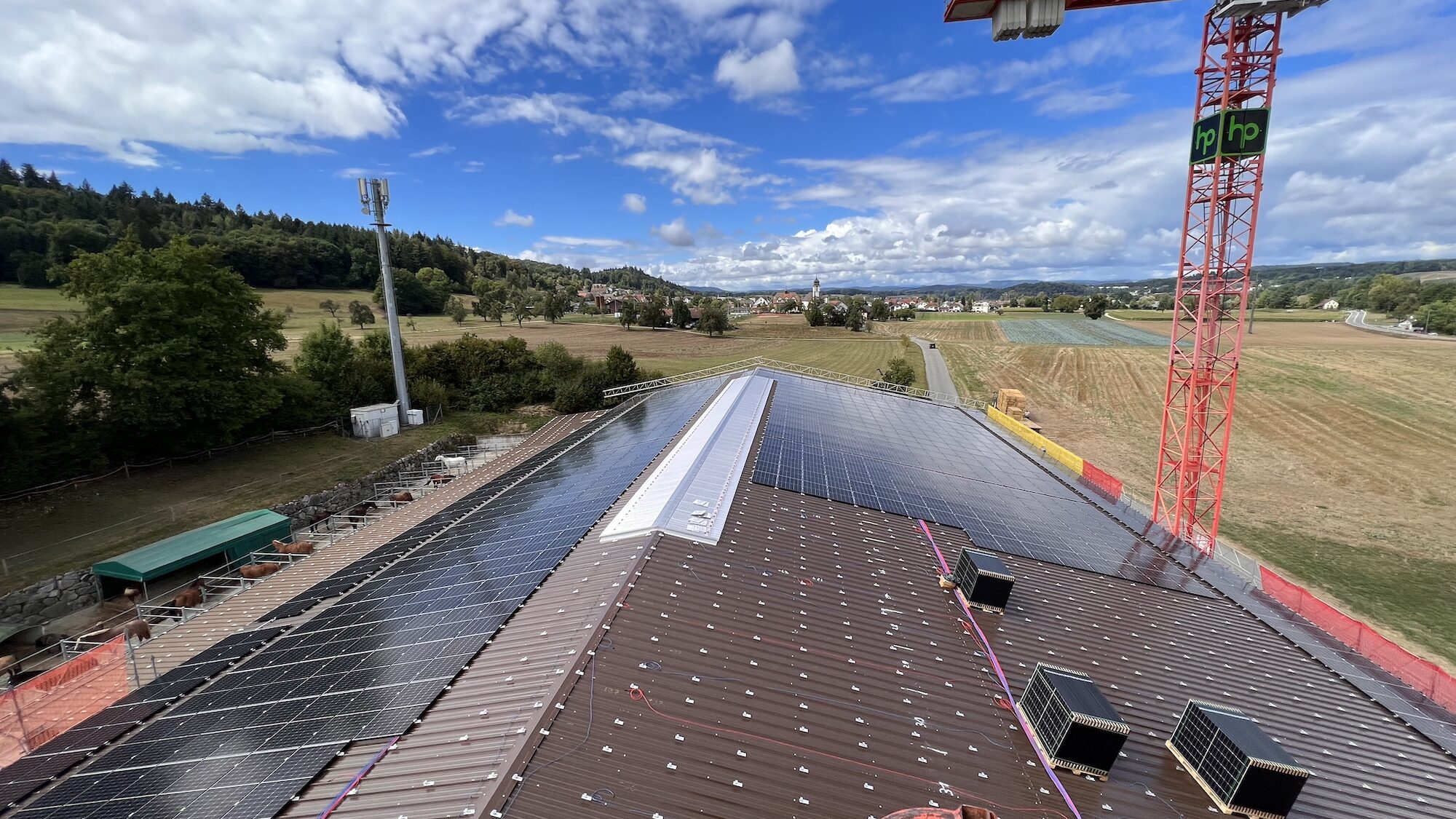 Photovoltaikanlage auf Reithallendach