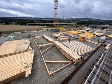 Elemente Vormontage auf der Baustelle