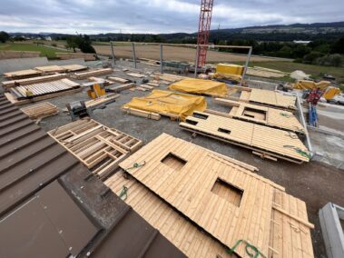 Wandelemente bereit zur Montage