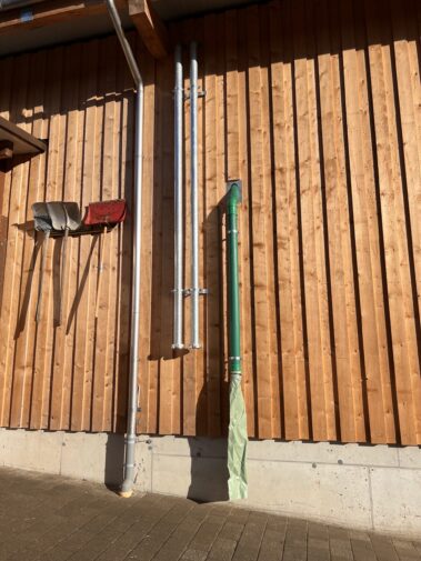 Steigrohre zur Befüllung der Futtersilos