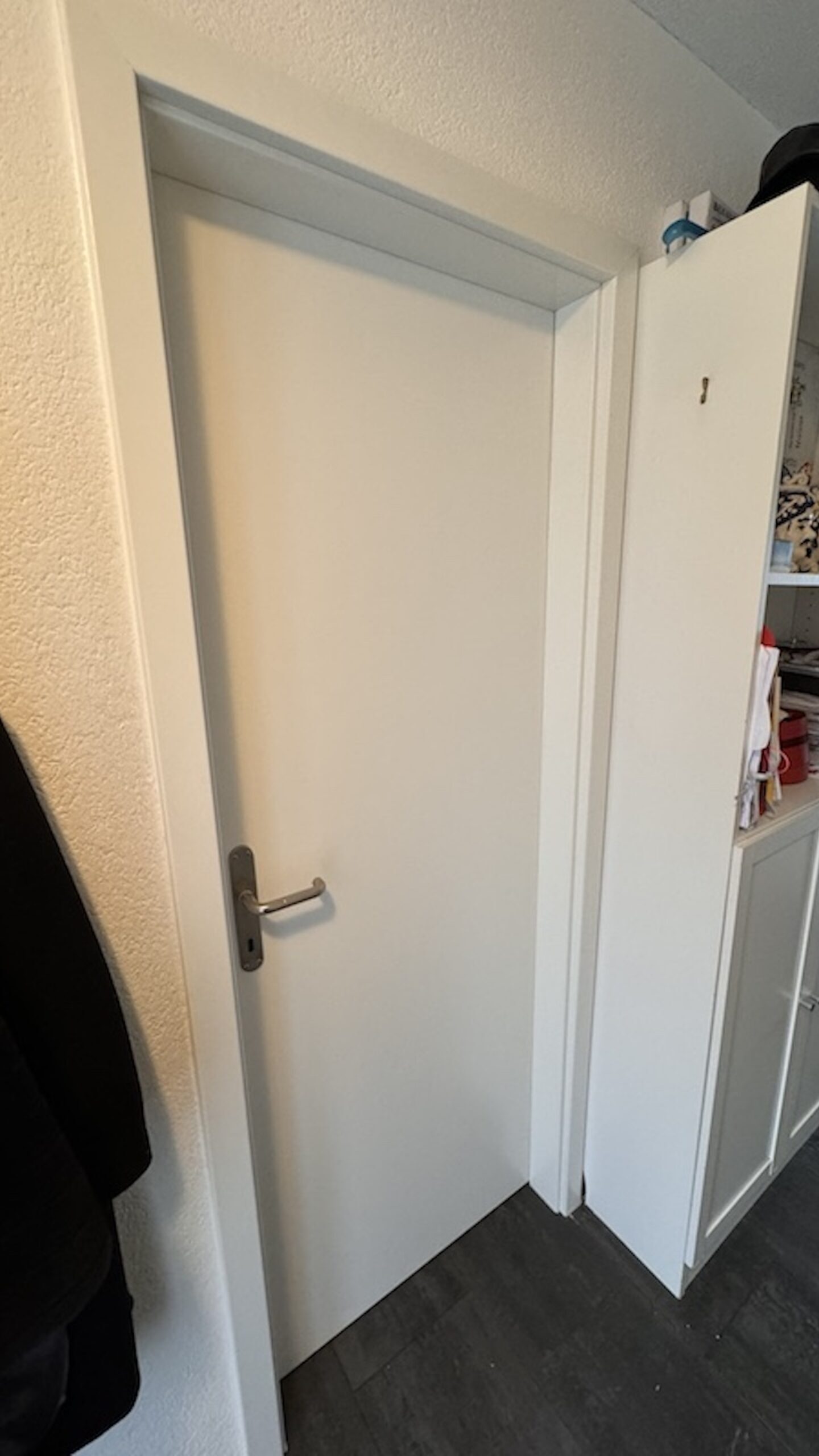 Weisses Standardtürfutter mit weisser Türe